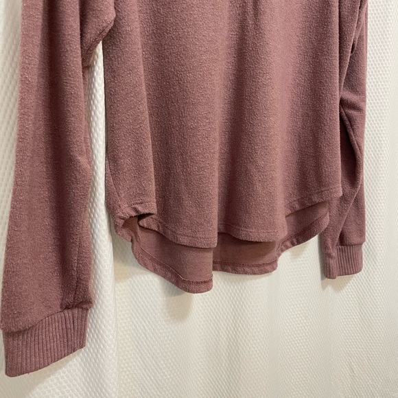 Project Social T Cozy Knit Quarter Button Lounge Henley Top Size Medium - Picture 4 of 9